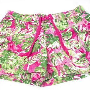NWT Pink/Green Floral Swim Shorts Bottoms Sz 9